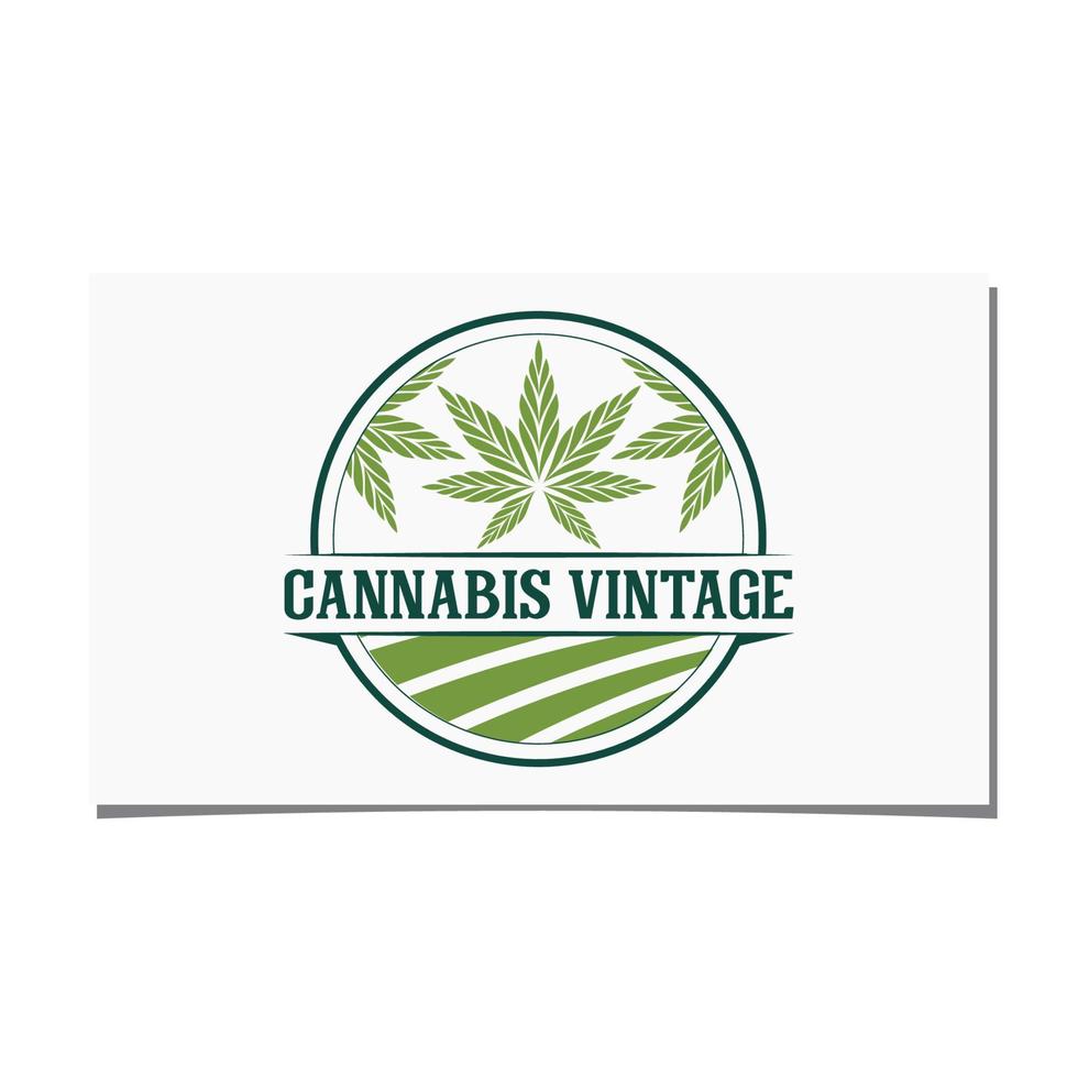 diseño de logotipo de marihuana y granjas vector