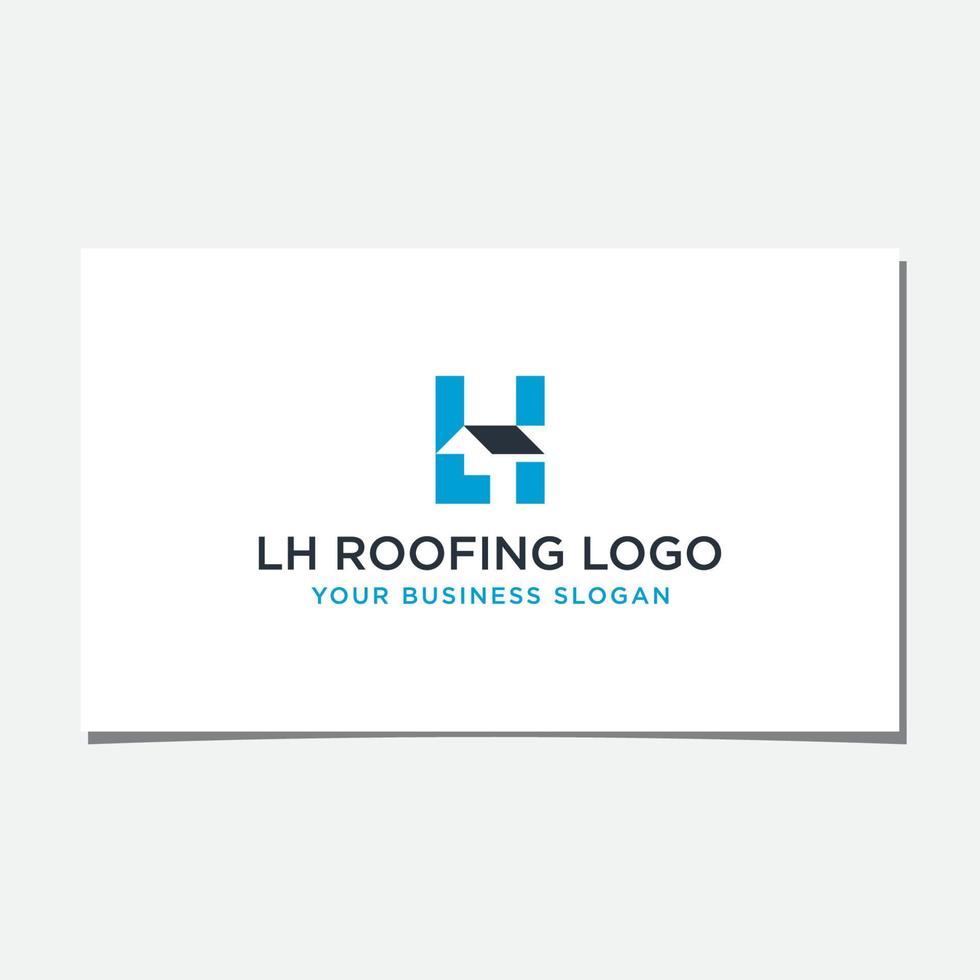 vector de diseño de logotipo de techo lh