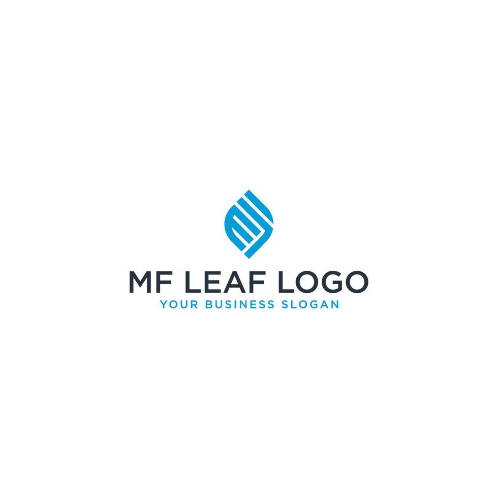 vector de diseño de logotipo de hoja mf