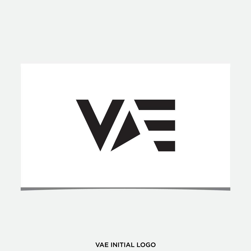 vector de diseño de logotipo inicial vae