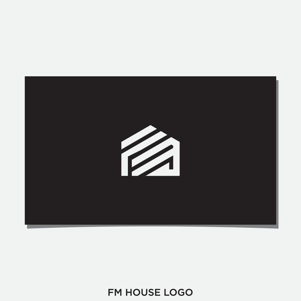 vector de diseño de logotipo de casa fm