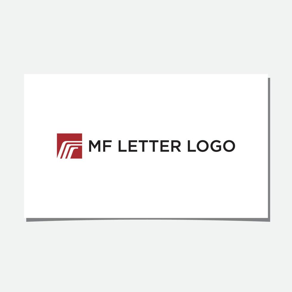 MF INITIAL LOGO DESIGN VECTOR