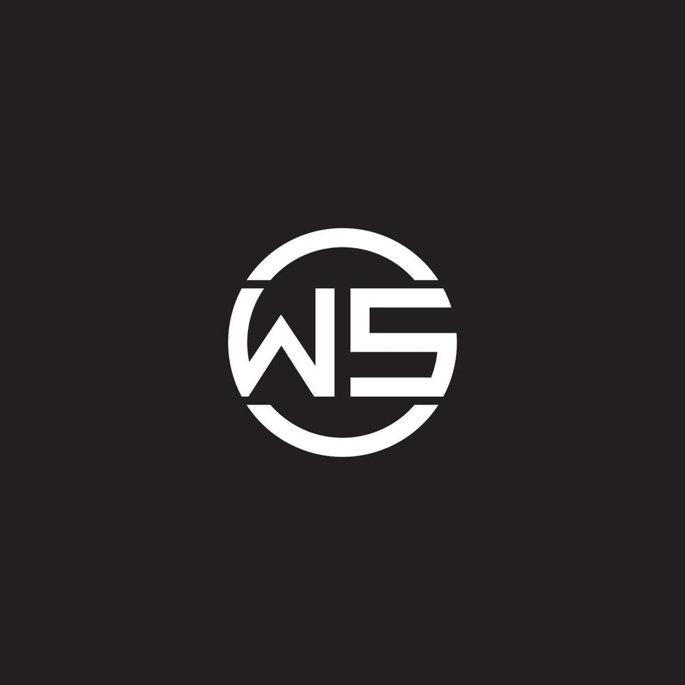 WS IN CIRCLE LOGO DESIGN VECTOR