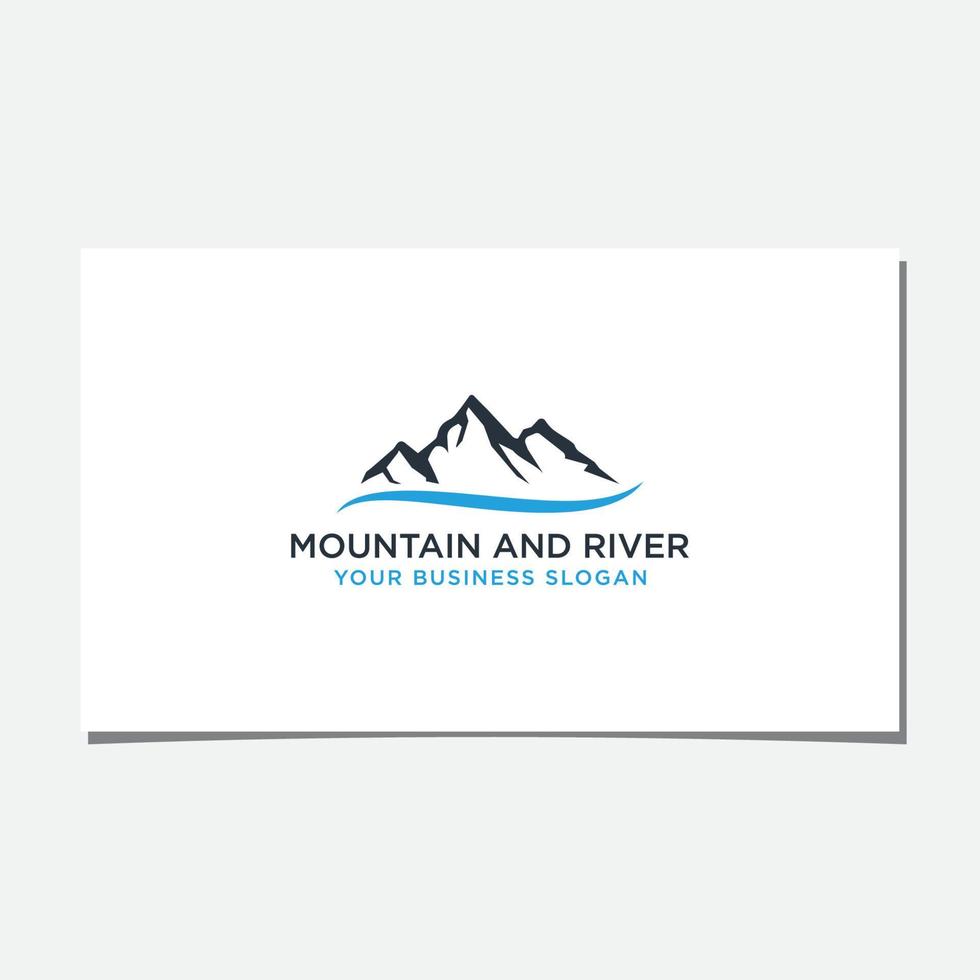 MOUNTAIN AND RIVER LOGO DESIGN vector