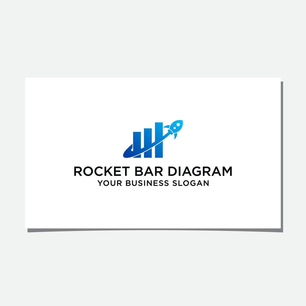 ROCKET BAR DIAGRAM LOGO DESIGN vector