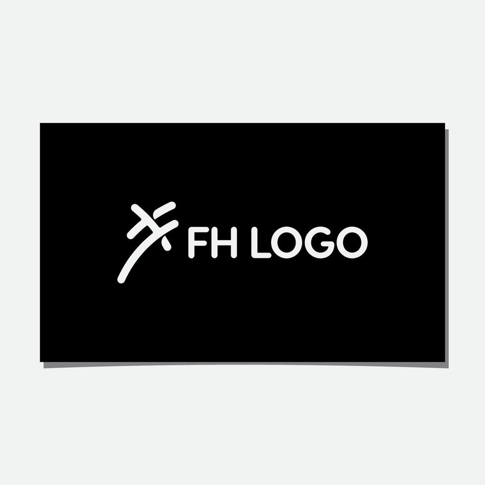 FH INITIAL LOGO DESIGN VECTOR