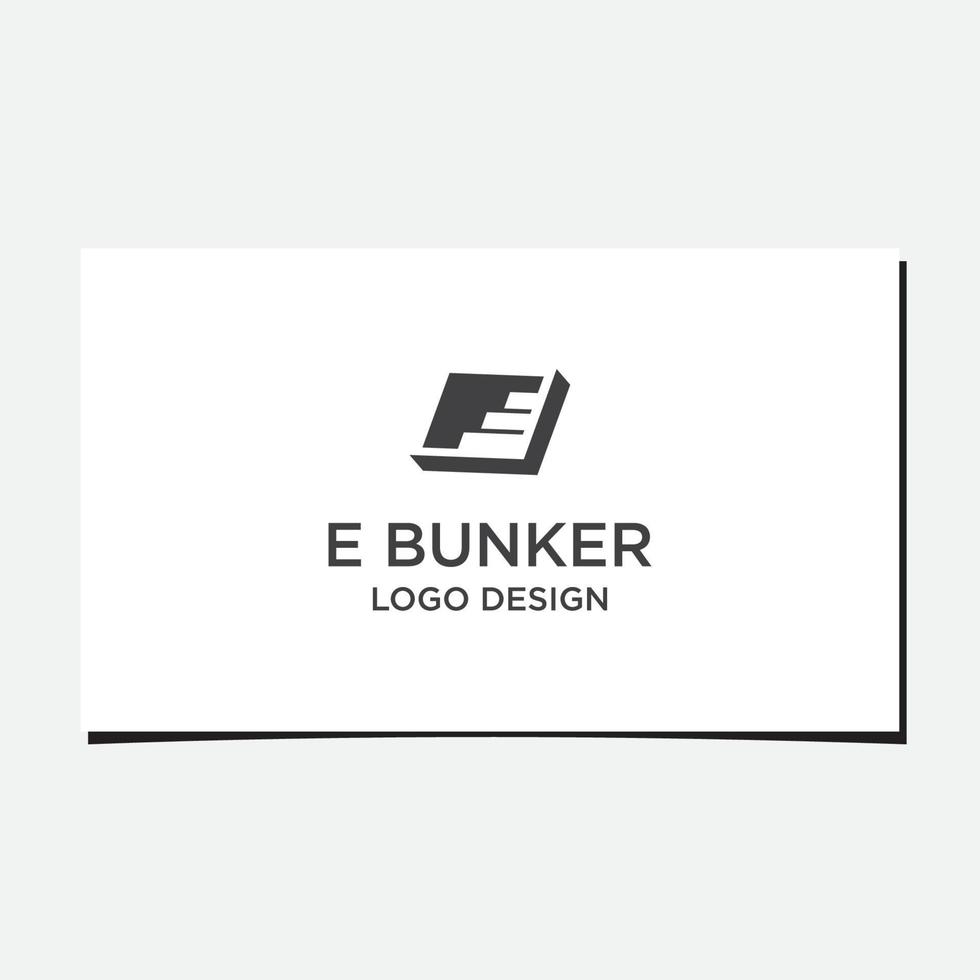 E BASEMENT OR E BUNKER LOGO DESIGN VECTOR