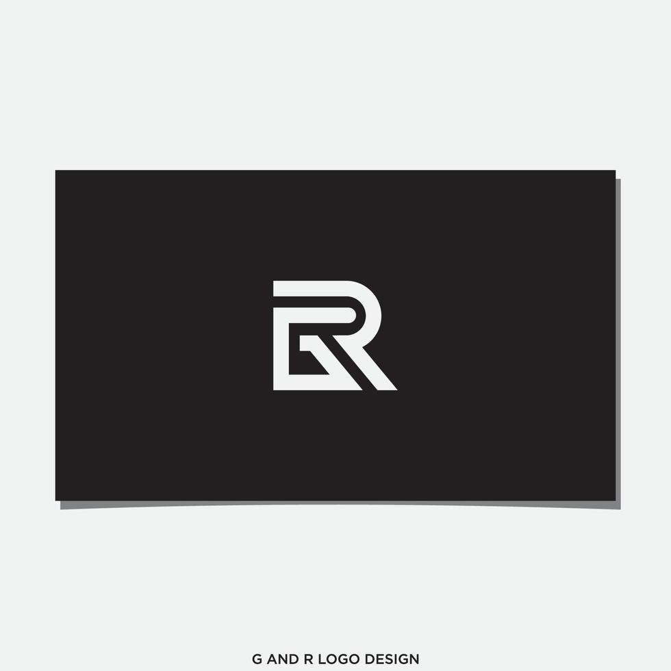 vector de diseño de logotipo inicial gr o rg