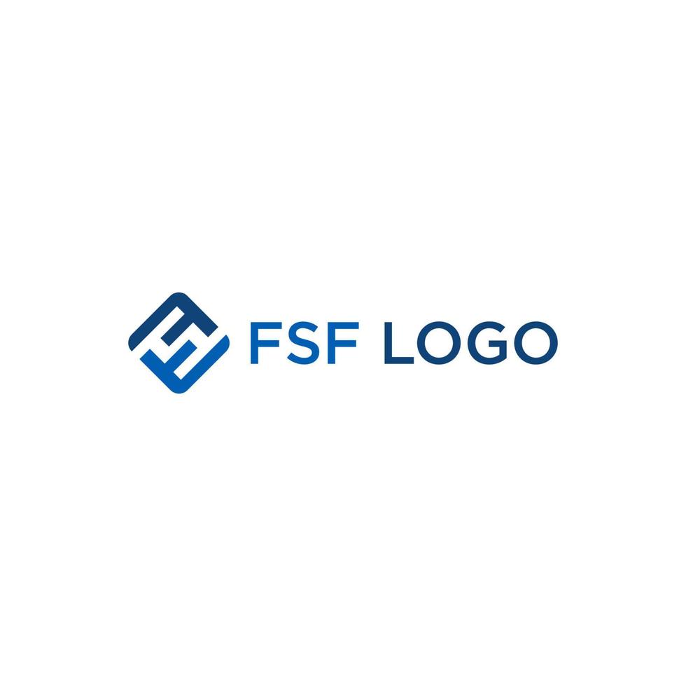 diseño de logotipo fsf, fs o sf vector