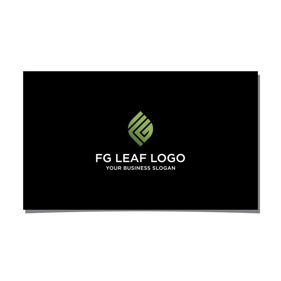 FG LEAF LOGO DESIGN VECTOR