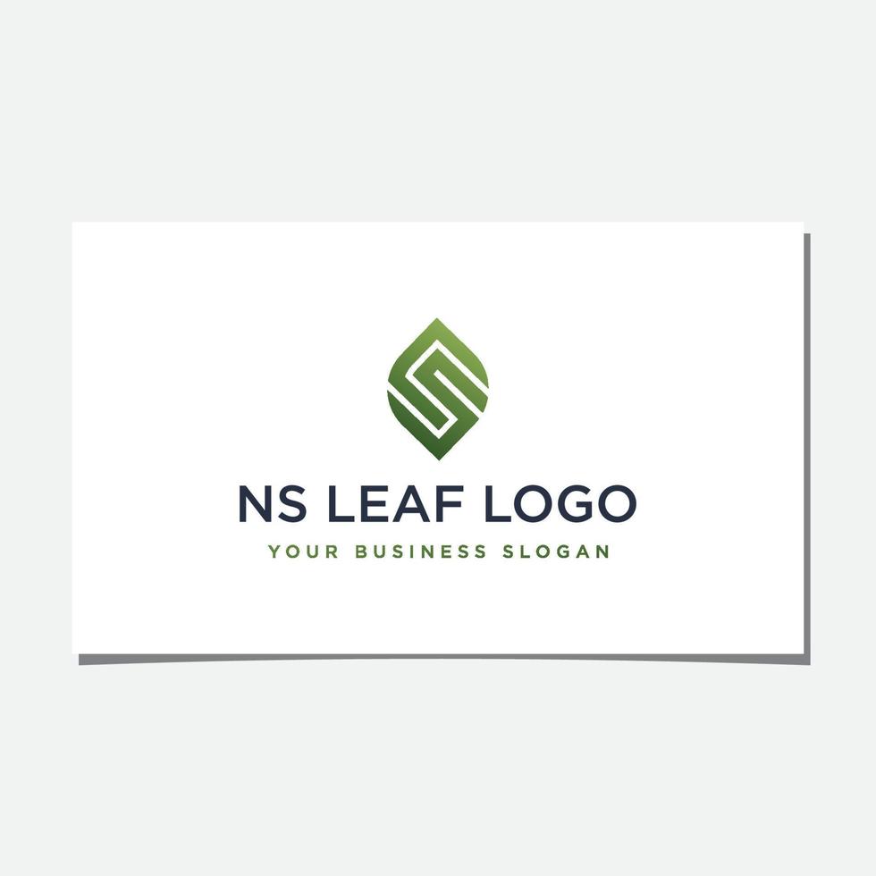 NS LEAF LOGO DESIGN VECTOR