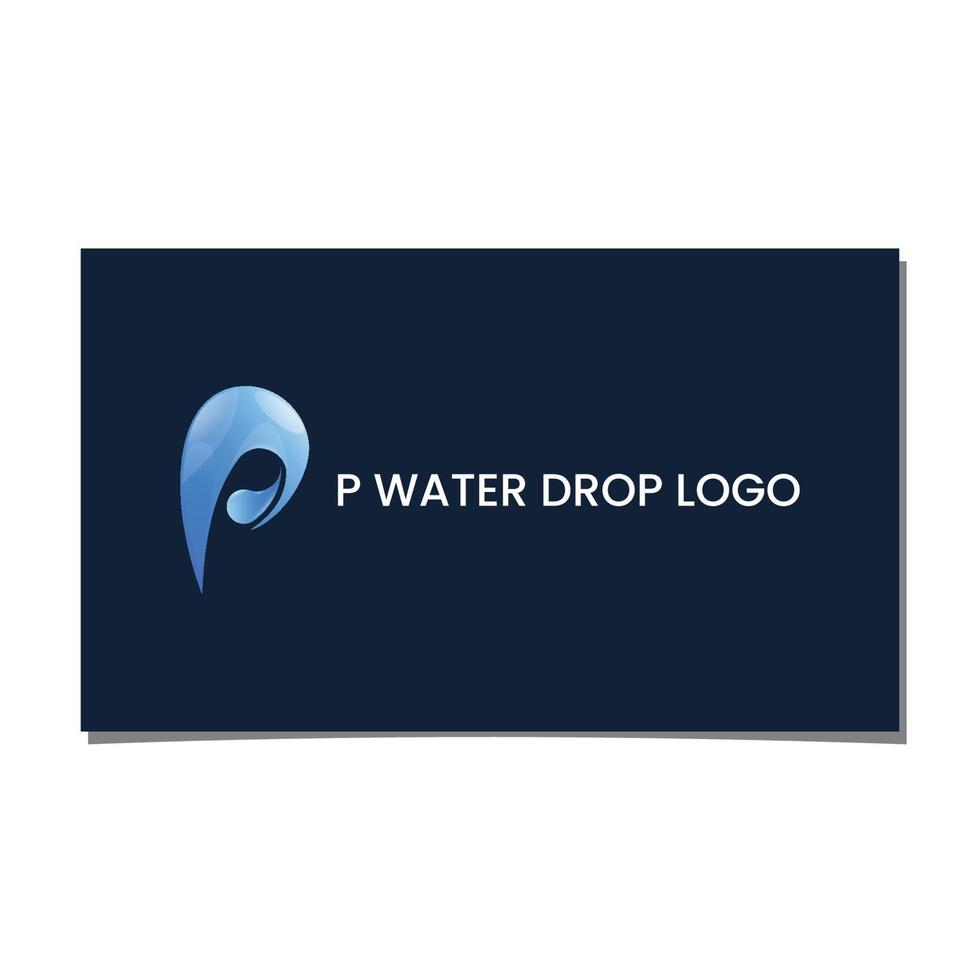 P WATER DROP LOGO DESIGN vector