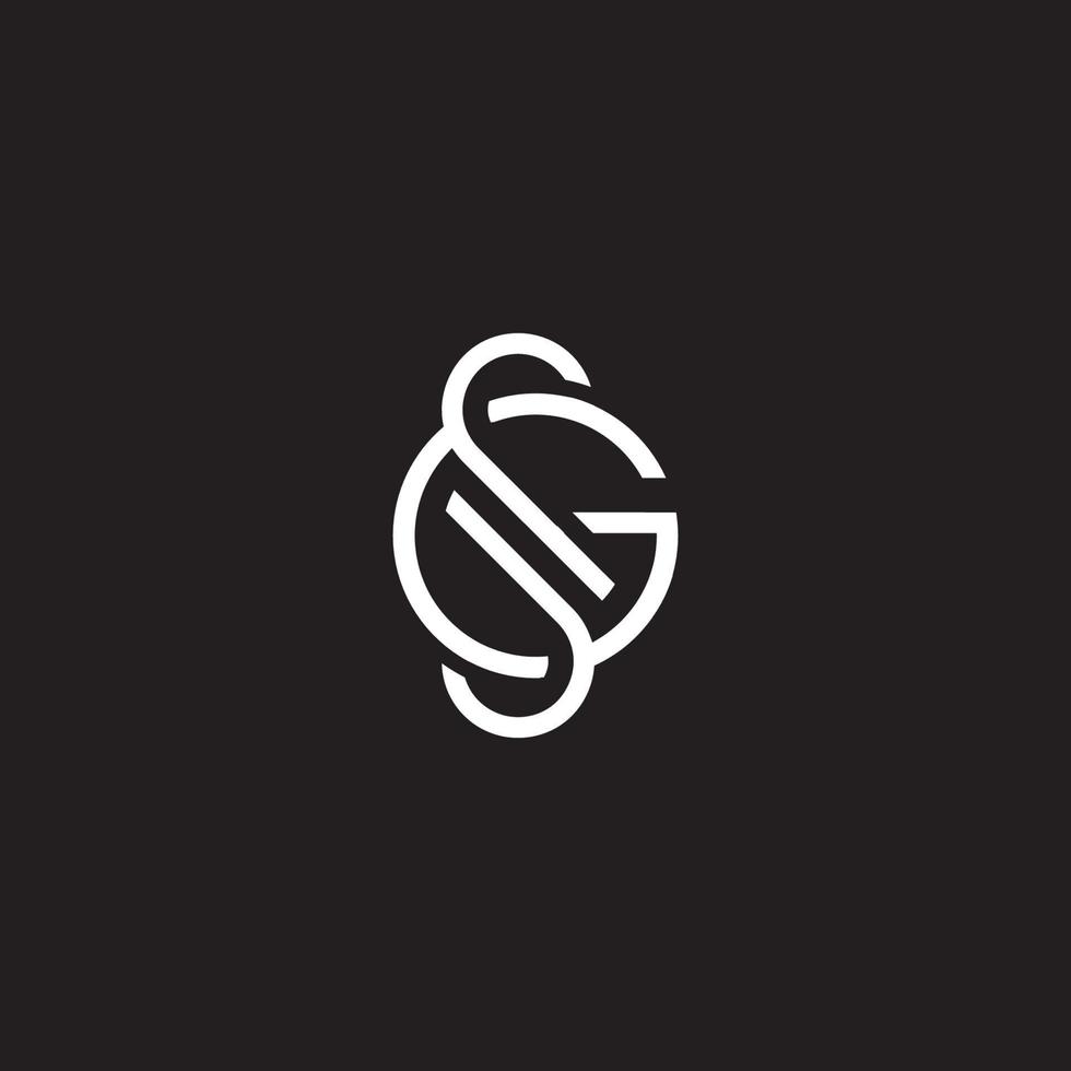 SG INITIAL LOGO DESIGN VECTOR