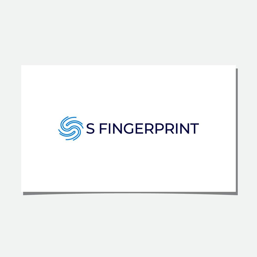 S FINGERPRINT LOGO DESIGN VECTOR