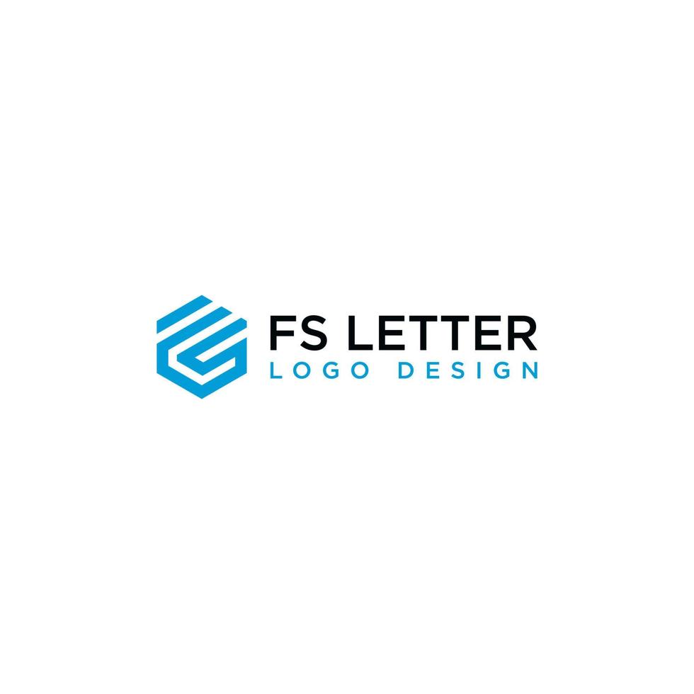 FS HEXAGON LOGO DESIGN VECTOR