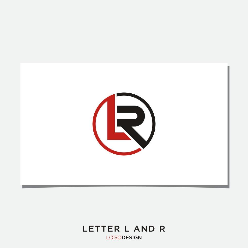 LR CIRCLE LOGO DESIGN VECTOR