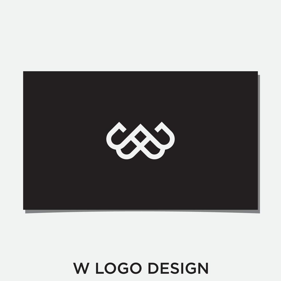 W LETTER LOGO DESIGN VECTOR