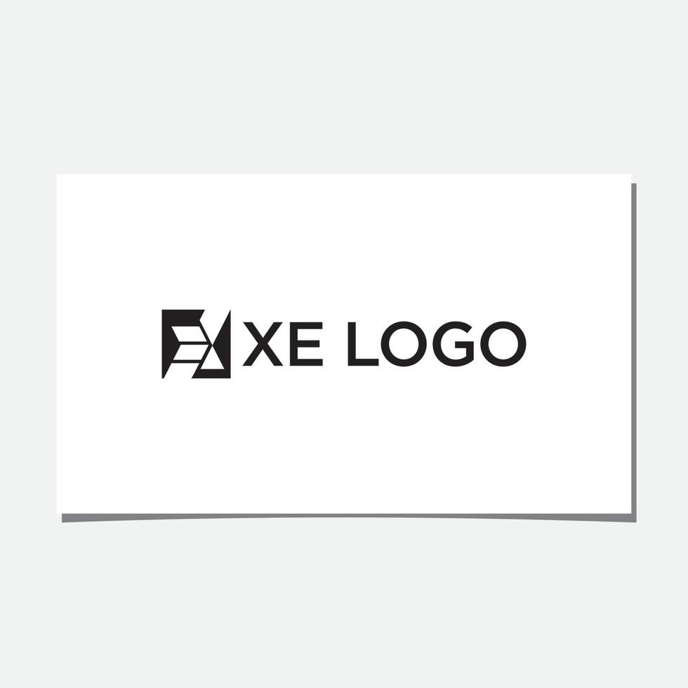 XE INITIAL LOGO DESIGN VECTOR