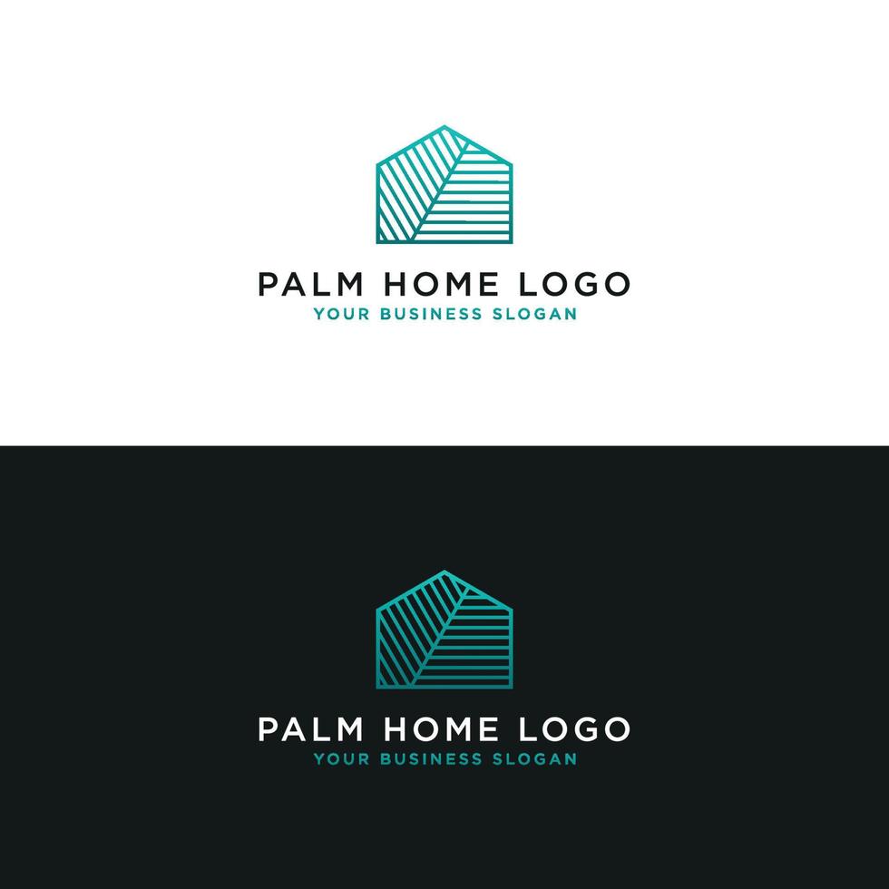 PALM AND HOME LOGO VECTOR