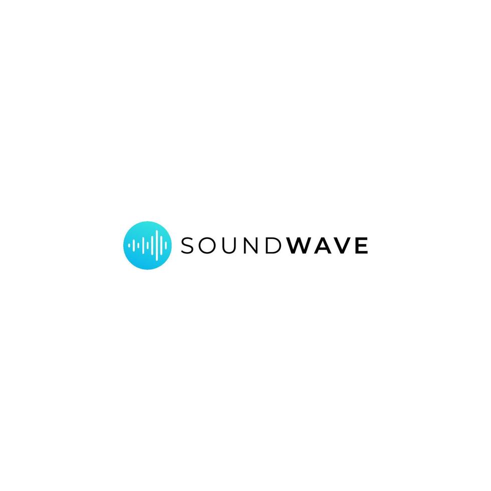 SOUND WAVE LOGO DESIGN IN CIRCLE vector