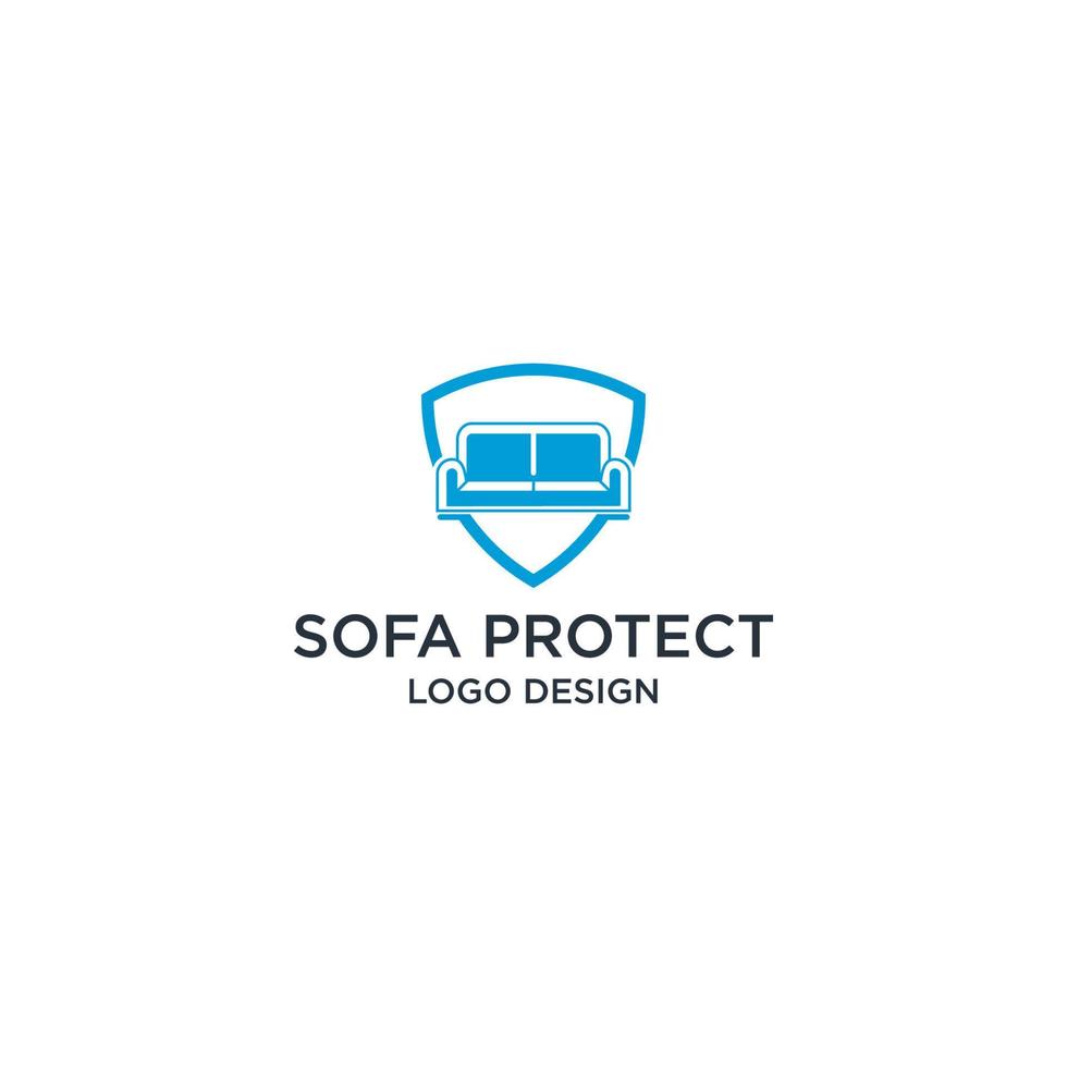 vector de diseño de logotipo de protección de sofá