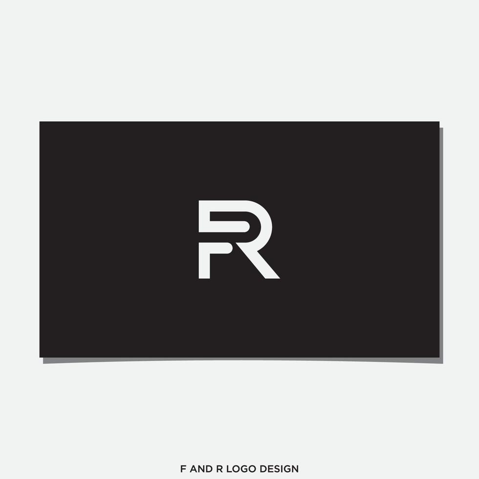 vector de diseño de logotipo inicial fr
