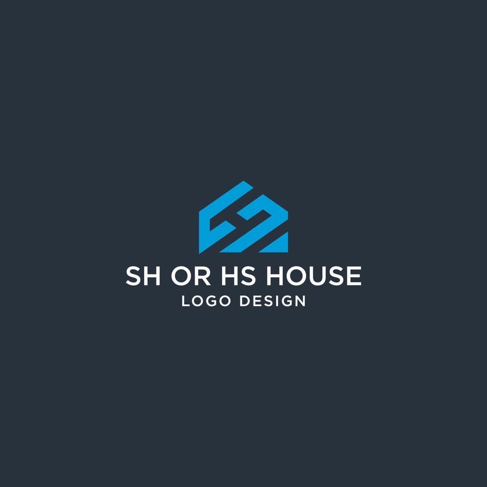 SH OR HS LOGO DESIGN VECTOR