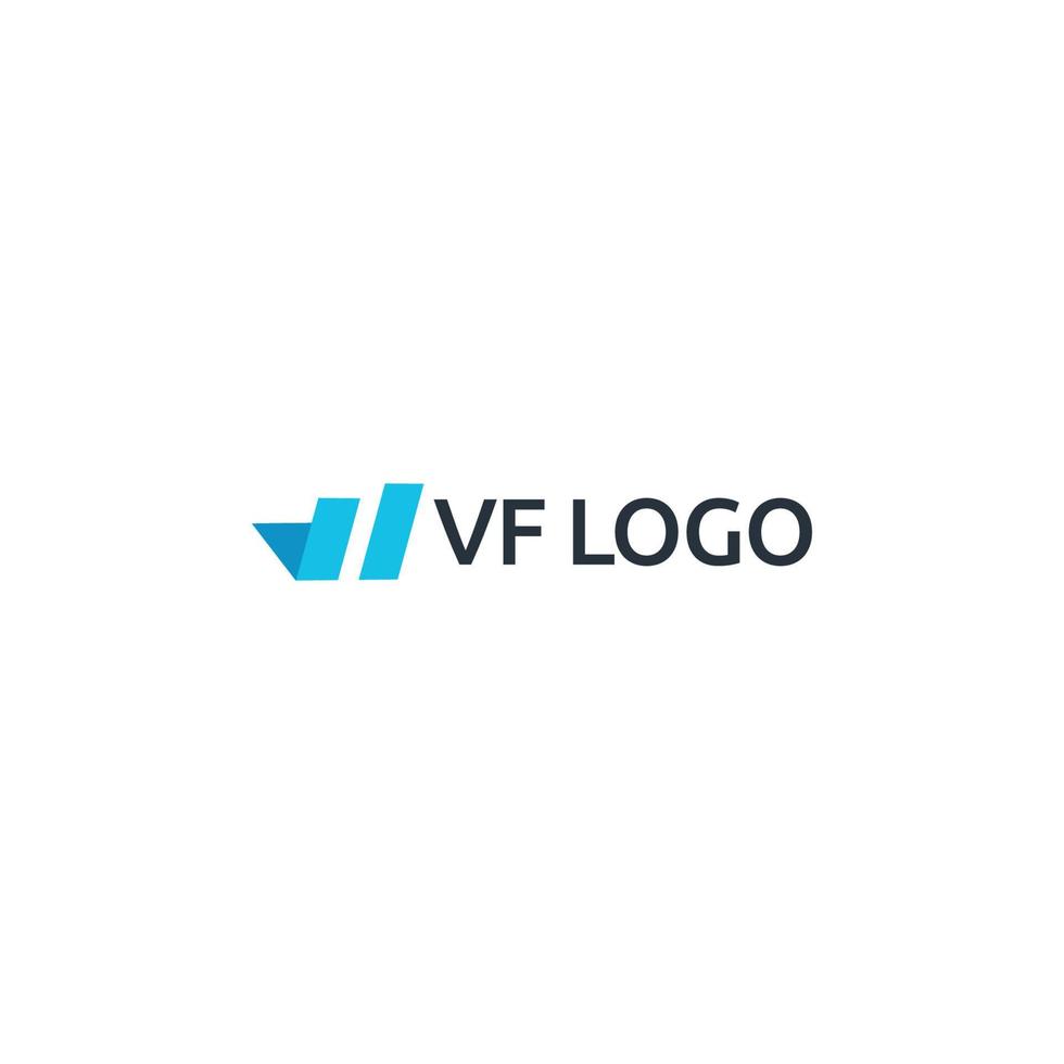 diseño de logotipo moderno vf o fv vector