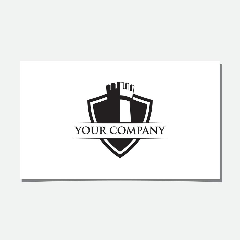 CITADEL AND SHIELD LOGO DESIGN TEMPLATE. vector