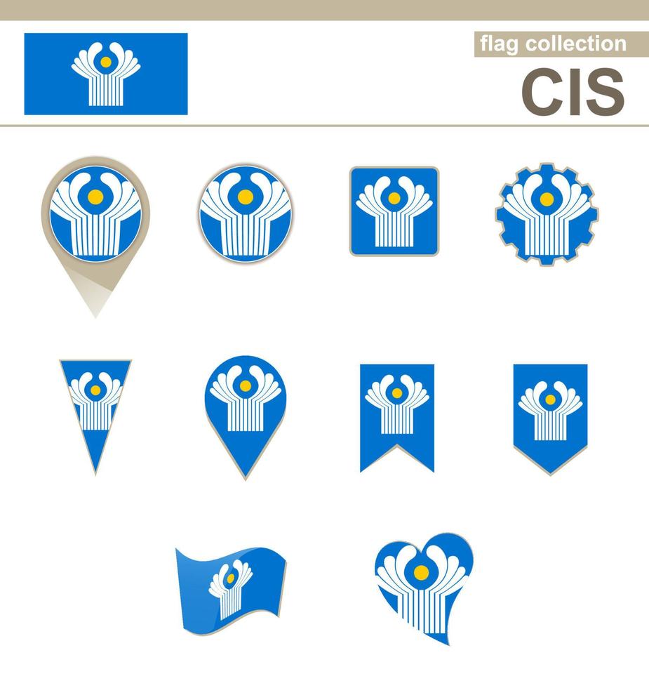 CIS Flag Collection vector