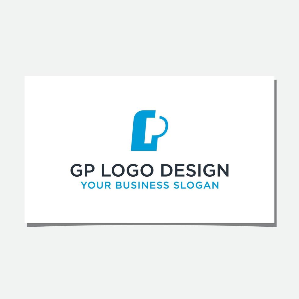 GP INITIAL LOGO DESIGN VECTOR