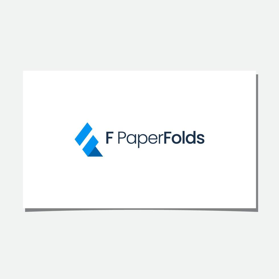 F PAPER FOLDS LOGO DESIGN vector