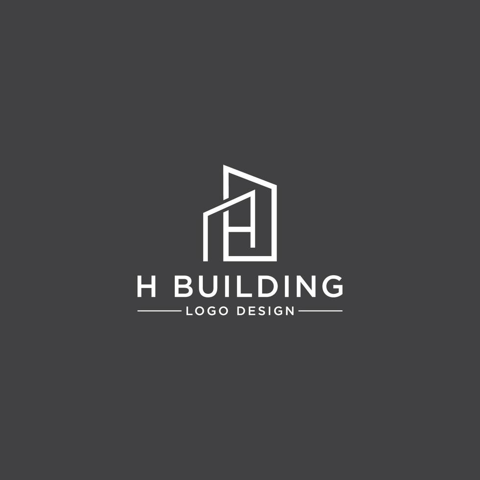 H BUILDING LOGO DESIGN VECTOR