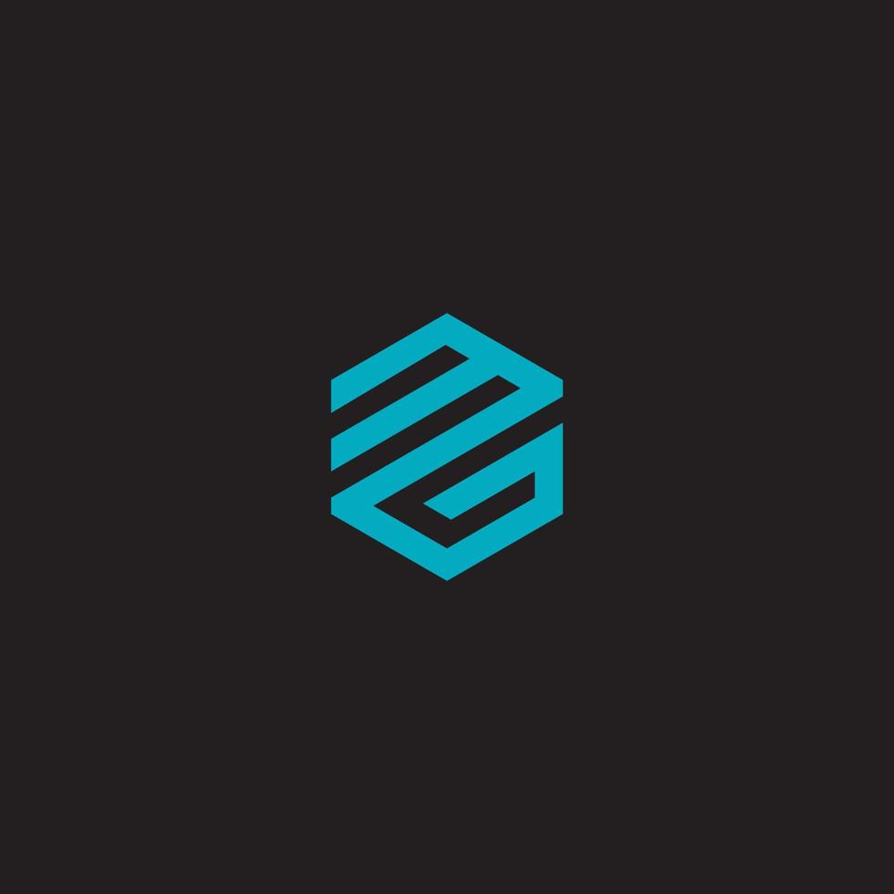 MG HEXAGON LOGO DESIGN VECTOR