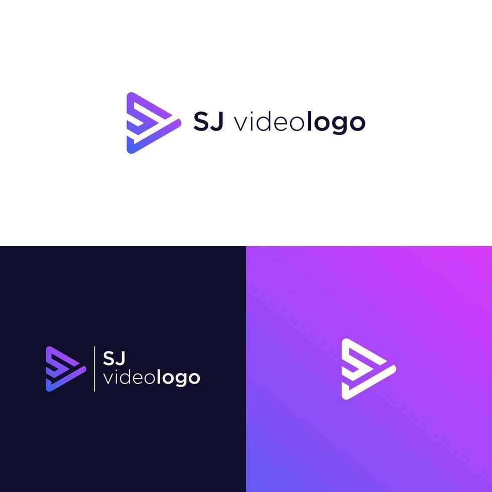 SJ VIDEO LOGO DESIGN VECTOR