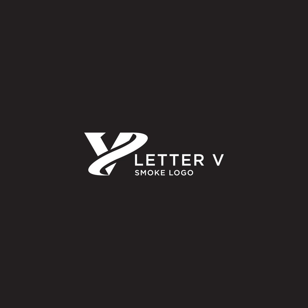 vapores y logotipo de la letra v vector