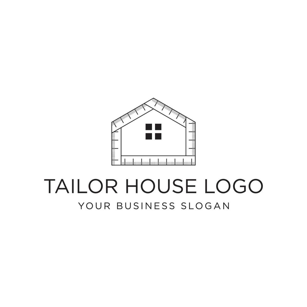 diseño de logotipo de medición y hogar vector