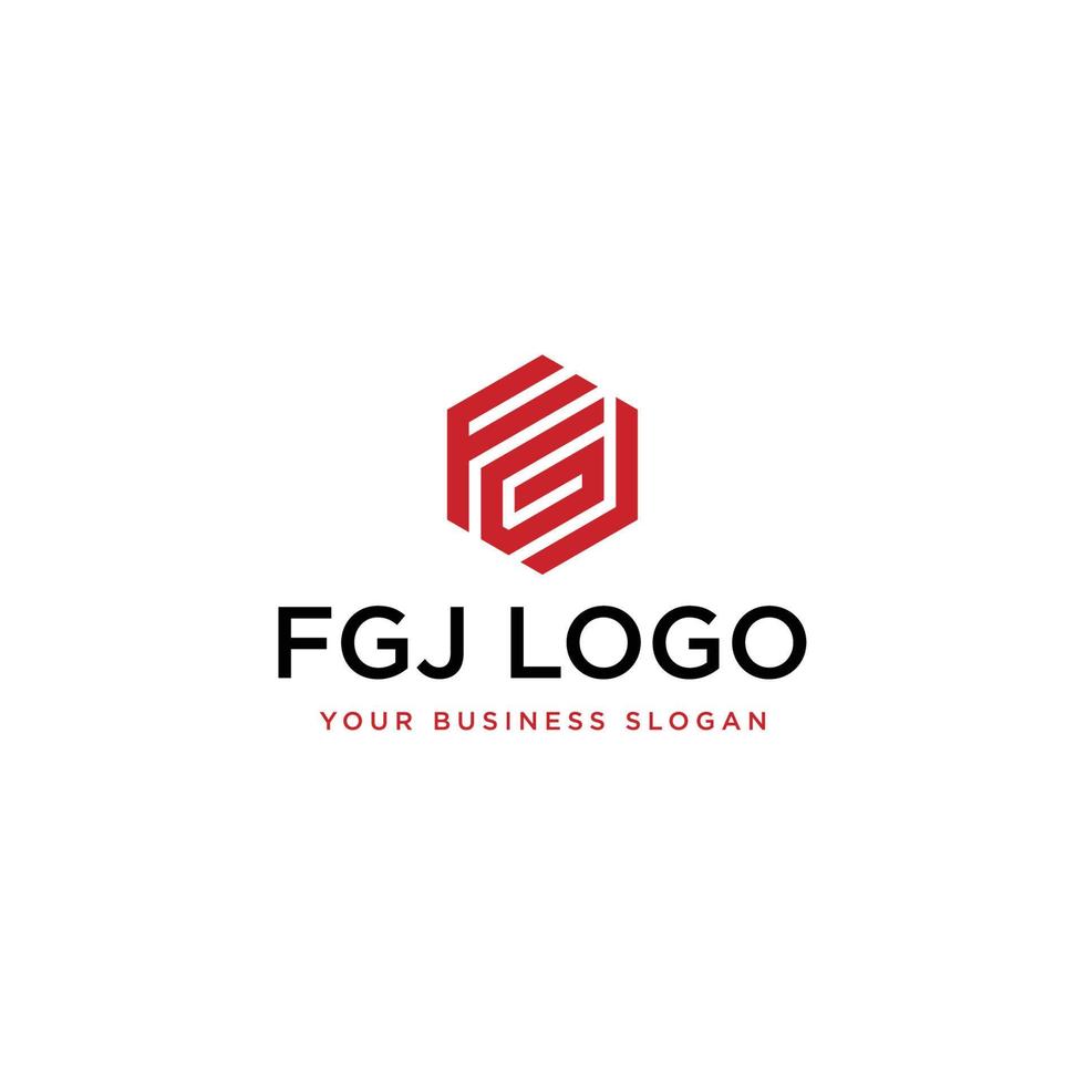 FGJ HEXAGON LOGO DESIGN VECTOR