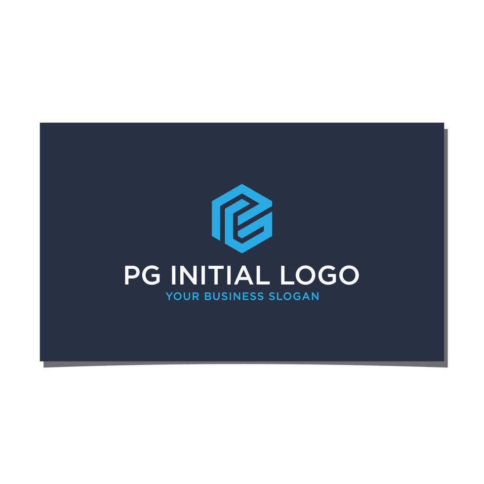 pg vector de diseño de logotipo hexagonal