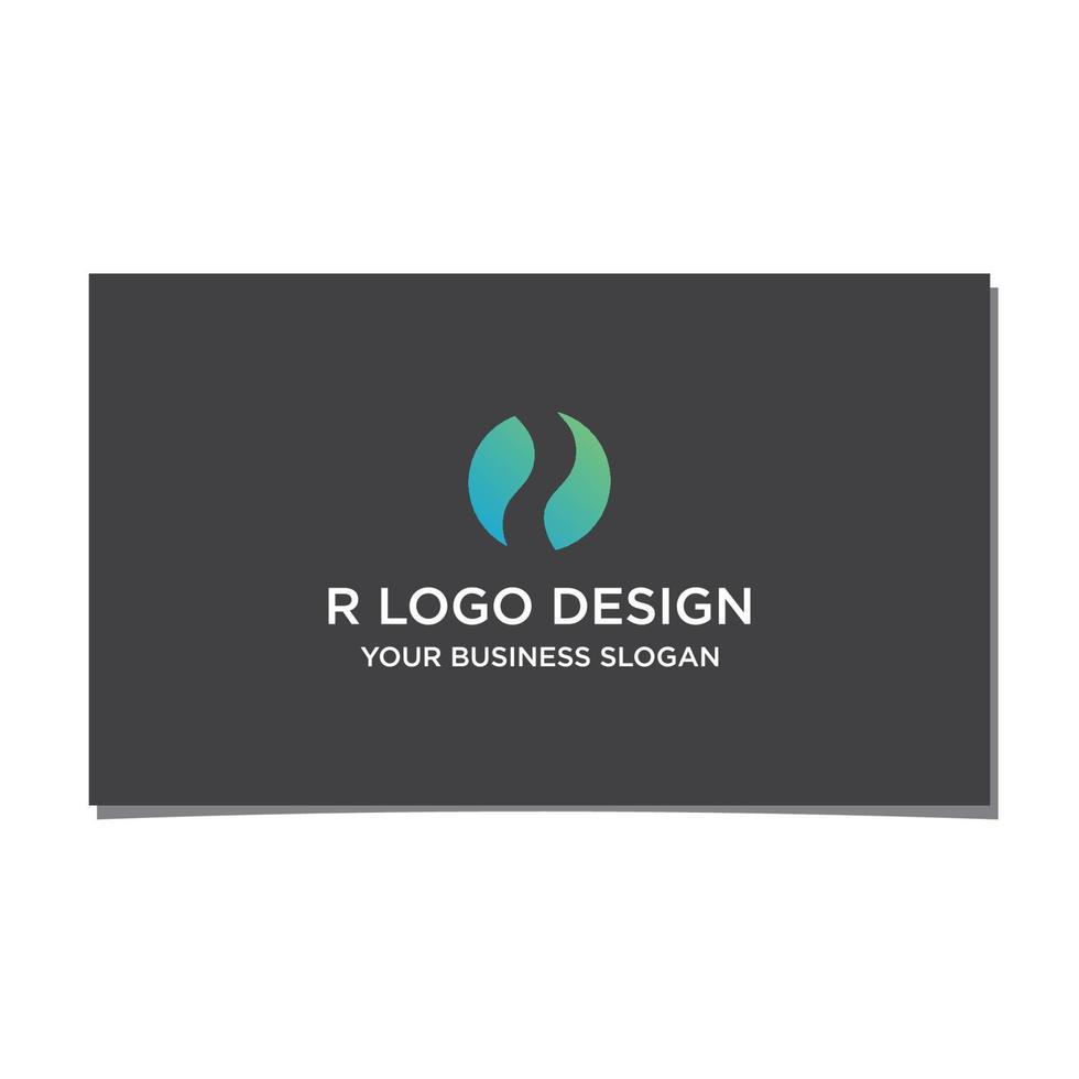 R NEGATIVE SPACE LOGO DESIGN vector