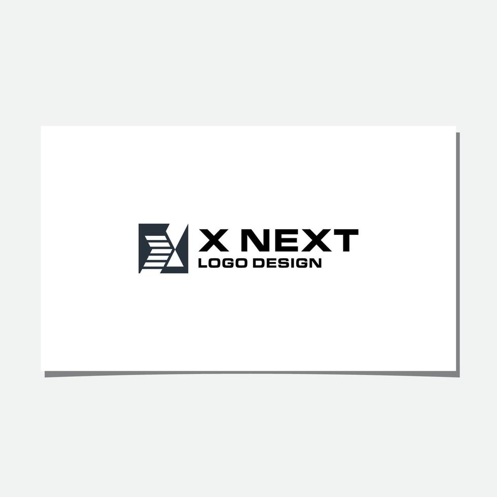 X NEXT OR X FUTURE LOGO DESIGN VECTOR