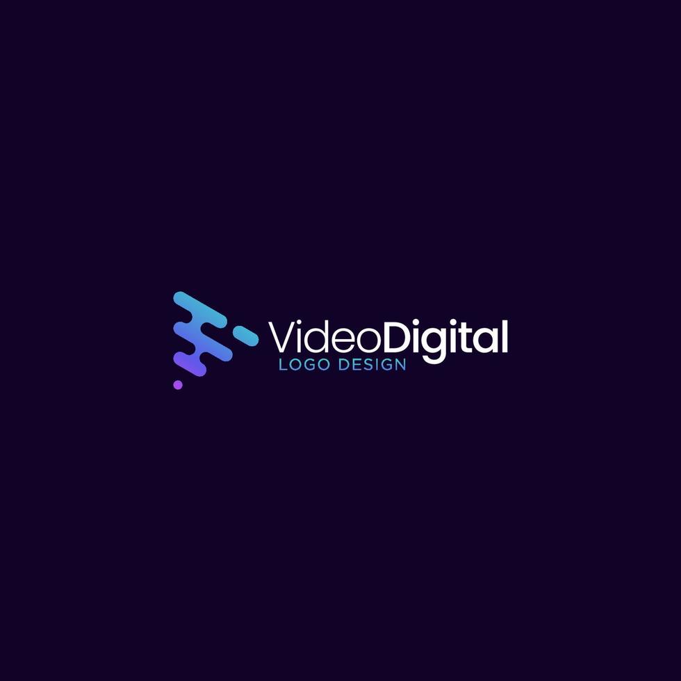 VIDEO DIGITAL LOGO DESIGN VECTOR