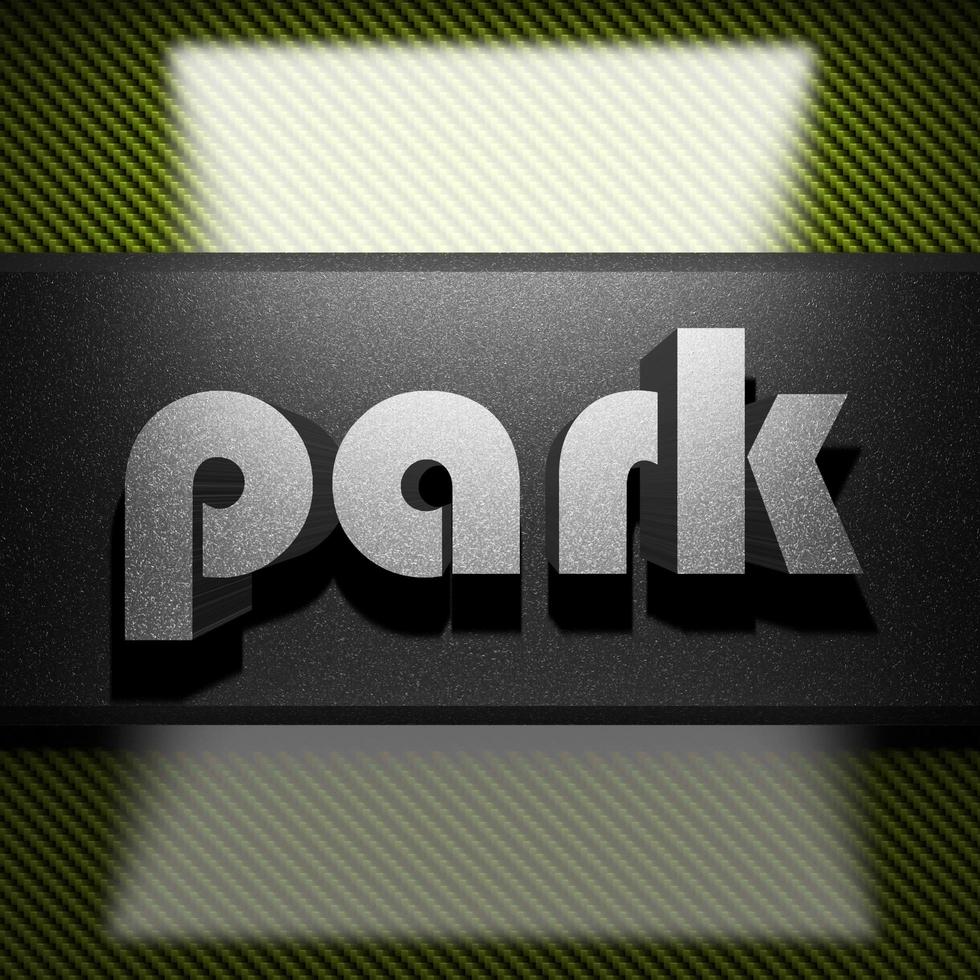 park word of iron on carbon photo