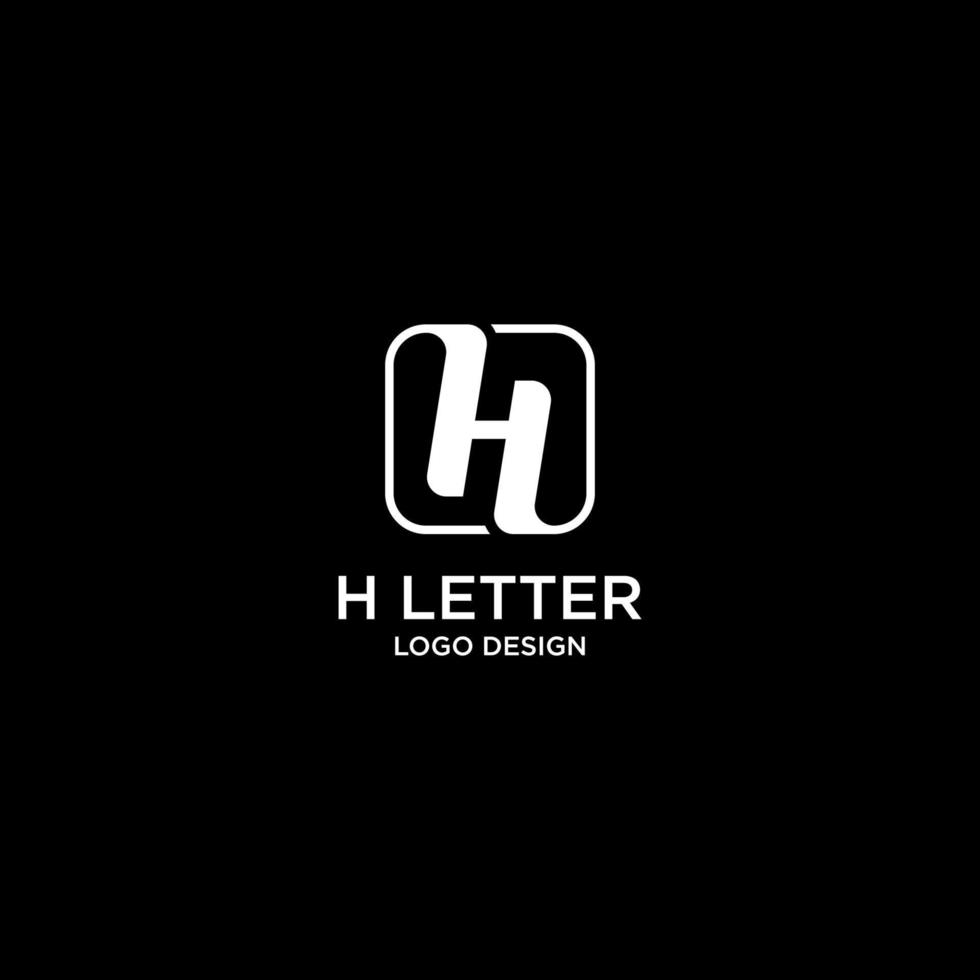 vector de diseño de logotipo inicial h