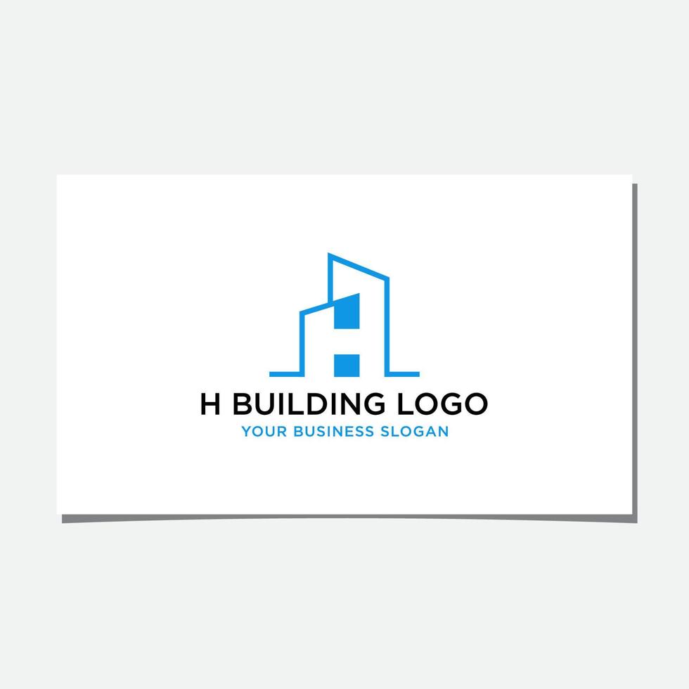 vector de diseño de logotipo de edificio h