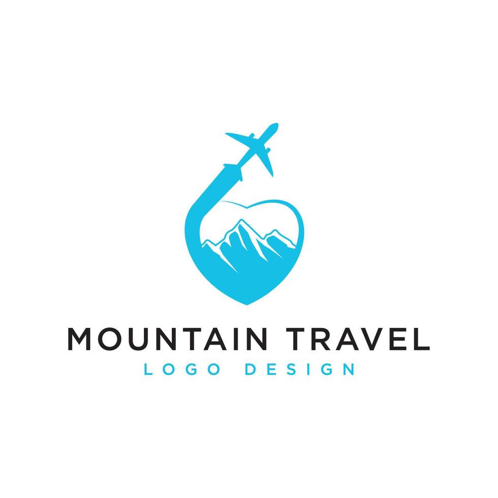 vector de diseño de logotipo de viaje de montaña