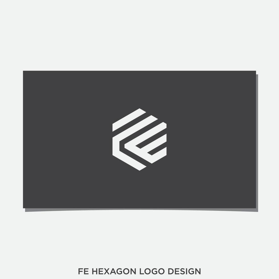 vector de diseño de logotipo hexagonal fe