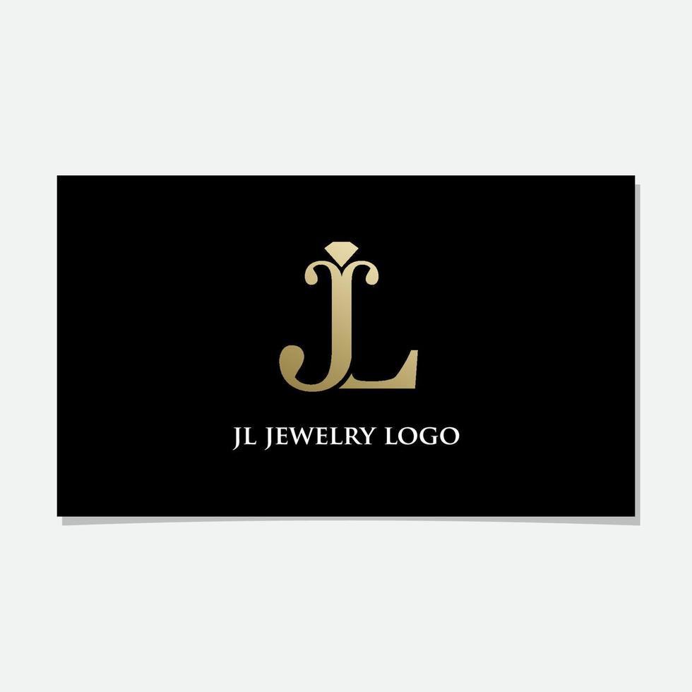 Vector de diseño de logotipo de joya jl.