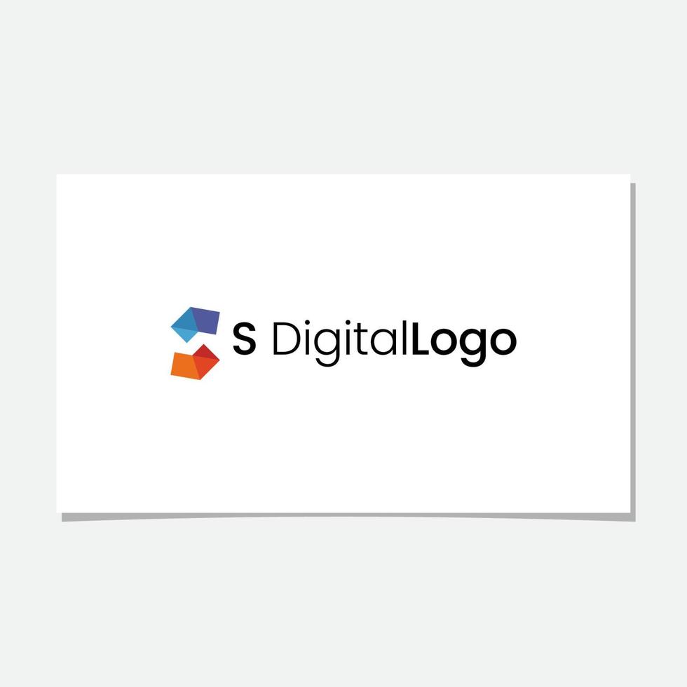 S DIGITAL LOGO DESIGN VECTOR