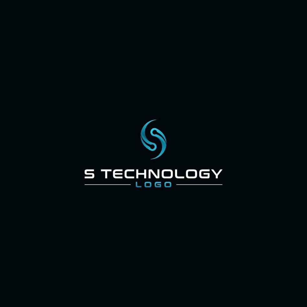 S TECHNOLOGY LOGO DESIGN VECTOR